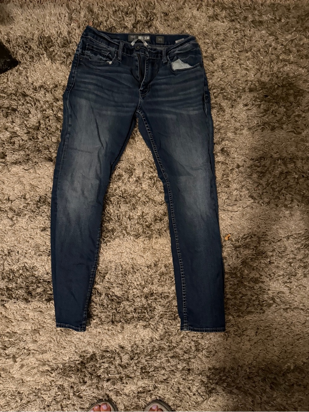 BKE Women's Dark Blue Skinny Jeans